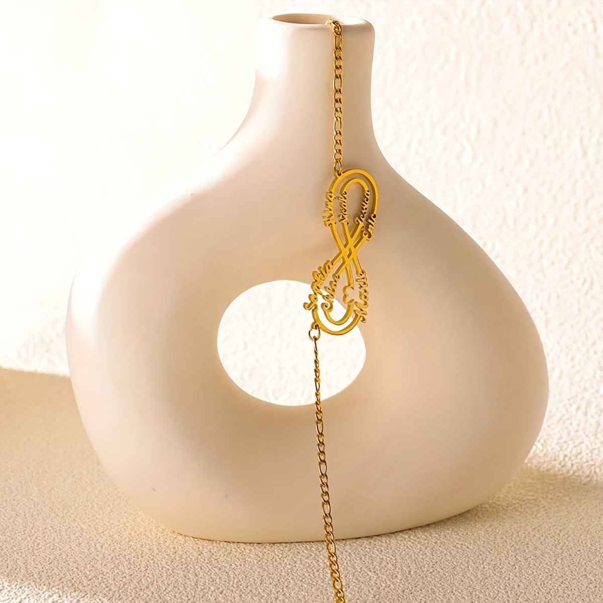 Custom Personalized 18K Plated Name Infinite Necklace for Women